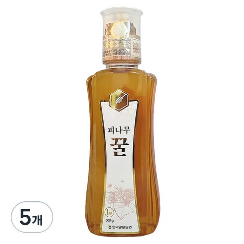 한국양봉농협 피나무 꿀, 500g, 5개