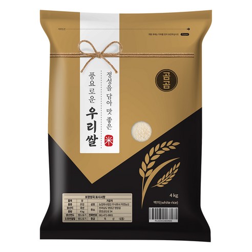 풍요로운 우리쌀 2023년산(햅쌀), 4kg, 1개 
쌀/잡곡