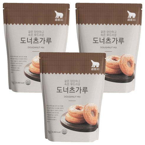 곰표 도너츠가루, 1kg, 3개