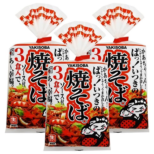 이츠키 야끼소바 면 3인분, 510g, 3개