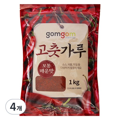 곰곰 고춧가루, 1kg, 4개