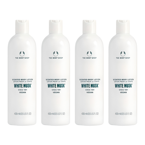 더바디샵 센티드 바디로션 화이트 머스크향, 4개, 400ml