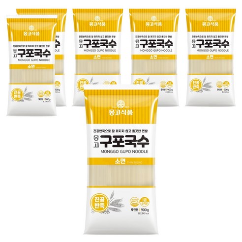 몽고식품 구포국수 소면, 900g, 6개