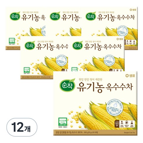 순작 유기농 옥수수차, 10g, 30개입, 12개