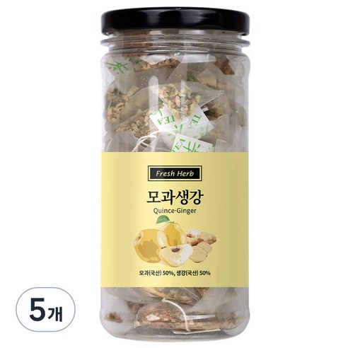 신선약초 모과생강차 삼각티백, 1g, 20개입, 5개