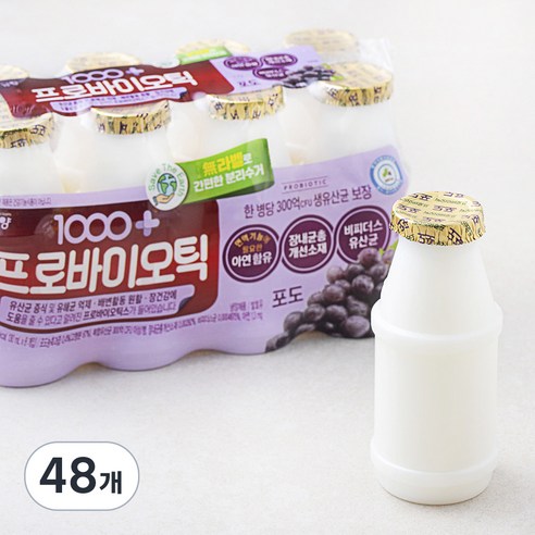 1000+ 프로바이오틱스 포도, 130ml, 48개