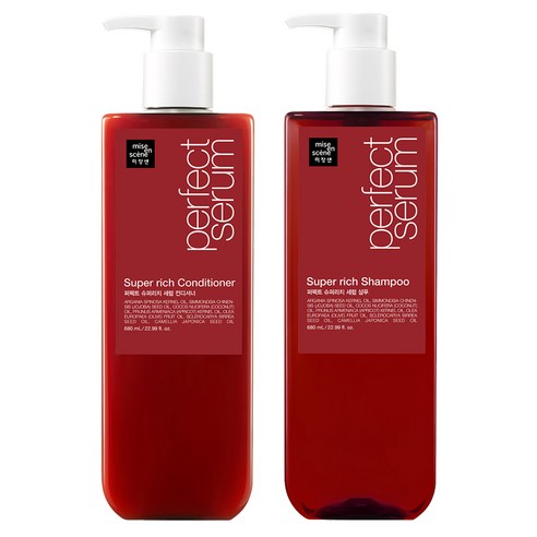 미쟝센 퍼펙트 슈퍼리치 세럼 샴푸 680ml + 미쟝센 퍼펙트 슈퍼리치 세럼 컨디셔너 680ml, 1개