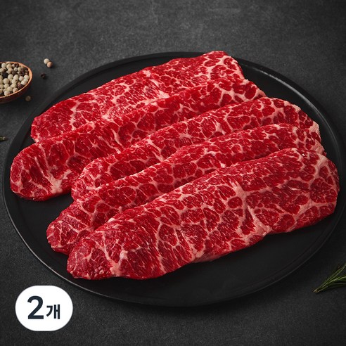 미국산 프라임 소고기 살치살 구이용 (냉장), 300g, 2개
