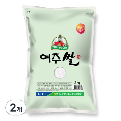 농협 대왕님표 여주쌀 진상미, 2kg, 2개