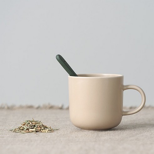 보울보울 국산 레트로라인 머그 320ml, 카라멜베이지, 1개