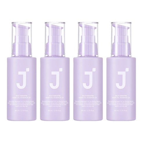 제이숲 실크 케라틴 헤어 오일 에센스 2X, 80ml, 4개