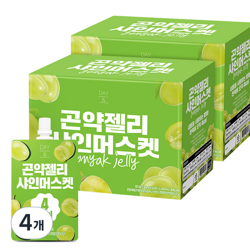 참앤들황토농원 데이앤 샤인머스켓 곤약젤리 10p, 1.3L, 4개