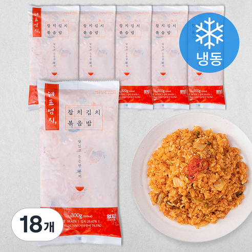 엄지 참치 김치 볶음밥 (냉동), 300g, 18개