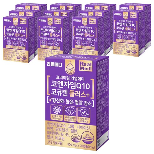 리얼메디 코엔자임Q10 코큐텐 플러스 15g, 30정, 12개