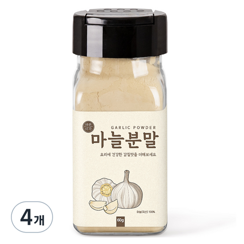 바른미각 마늘분말, 4개, 60g
