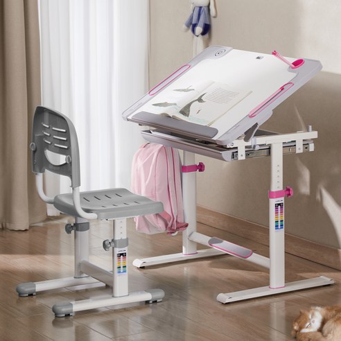 꿈을 키우는 공간, 루나랩키즈 높이 각도 조절 책상 & 의자 세트