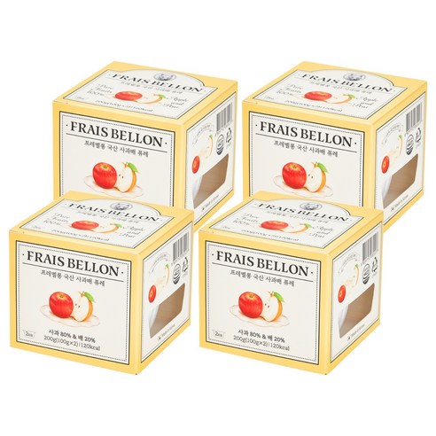 프레벨롱 국산 과일퓨레, 사과배, 200g, 4개