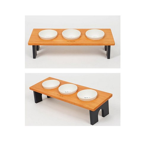 딩동펫 원목 프리미엄 반려동물 식기 3구: 편안함, 세척 용이성, 스타일을 갖춘 반려동물 식기