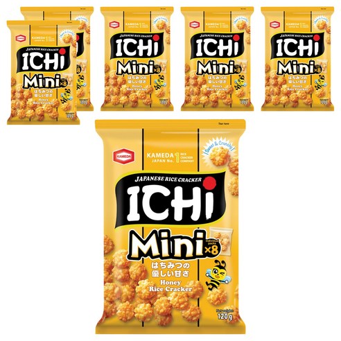 카메다 이치 쌀과자 미니 허니, 120g, 6개