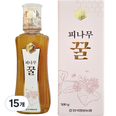 한국양봉농협 피나무 꿀, 500g, 15개