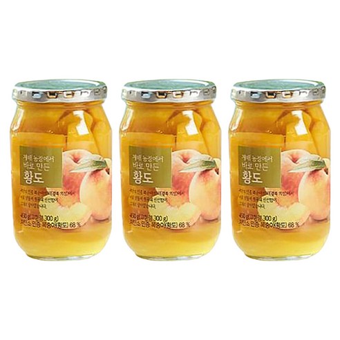 올가홀푸드 재배농장에서 바로 만든 황도, 450g, 3개