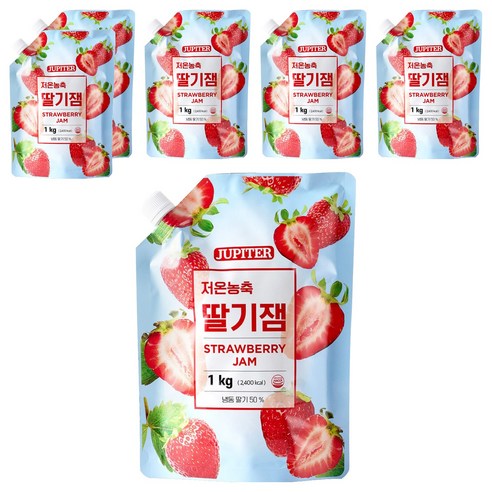 래미푸드 저온농축 딸기잼, 1kg, 6개