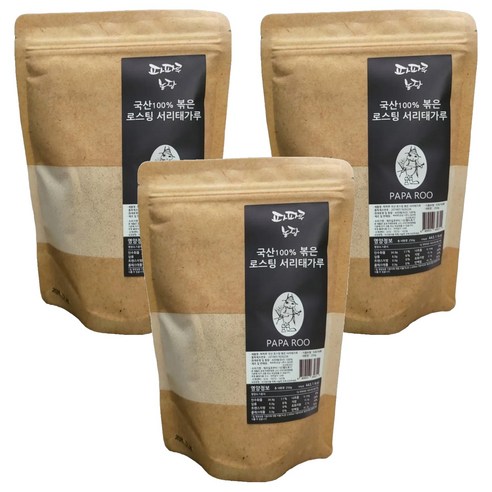 파파루 국산 로스팅 볶은 서리태 가루, 250g, 3개