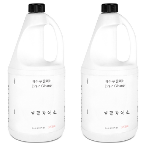 생활공작소 배수구 클리너, 1.85L, 2개