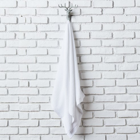 소프트터치 그레이쉬 바스타올 450g 30수 면사, 퓨어화이트, 1개