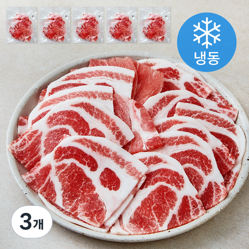 포크리퍼블리카 돼지목전지 슬라이스 제육 불고기용 5개입 (냉동), 3개, 1kg