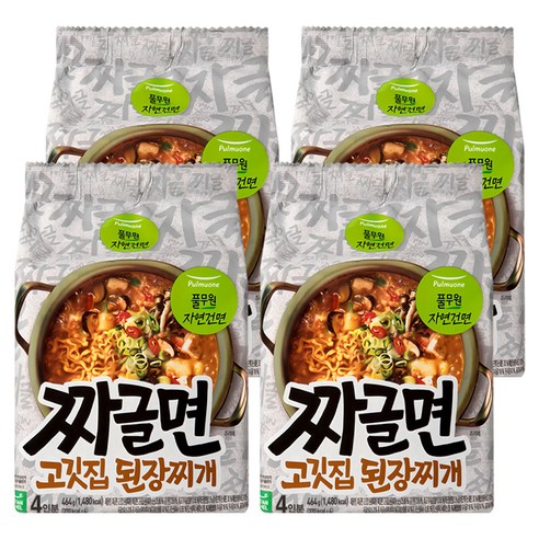 풀무원 짜글면 고깃집 된장찌개 116g, 16개