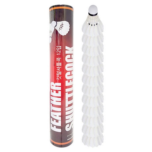 세베로 깃털 셔틀콕 12p, 혼합색상, 12개입, 1세트