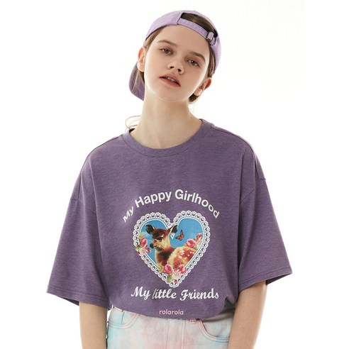 로라로라 여성용 HEART FRAME BAMBI T-SHIRT TS-21331