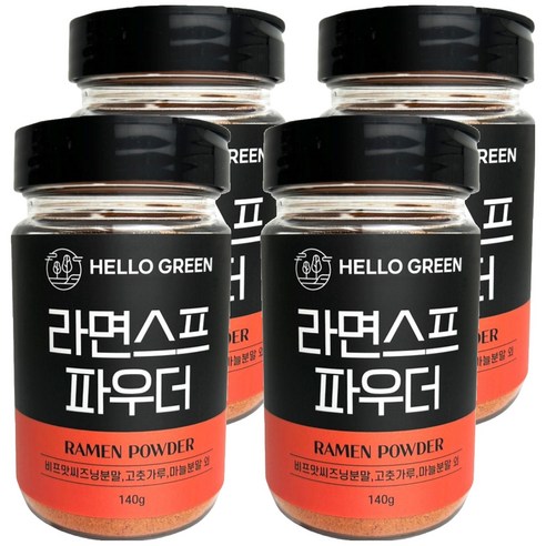 헬로우그린 라면 스프 파우더, 140g, 4개