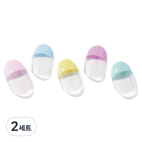 오호라 N 캔디플로스 네일 세트, 2세트, 파스텔