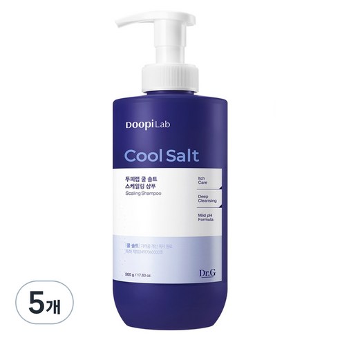 닥터지 두피랩 쿨 솔트 스케일링 샴푸, 500g, 5개