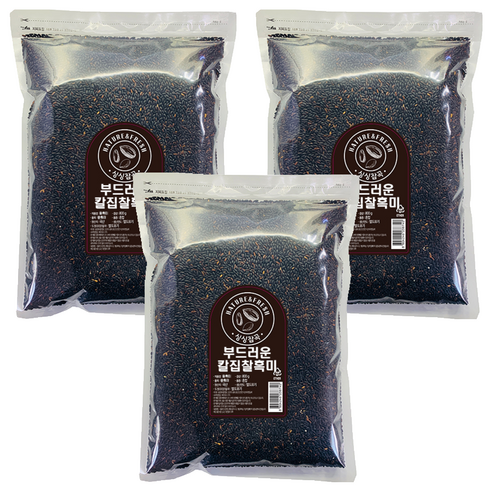 싱싱잡곡 부드러운 칼집 찰흑미, 800g, 3개