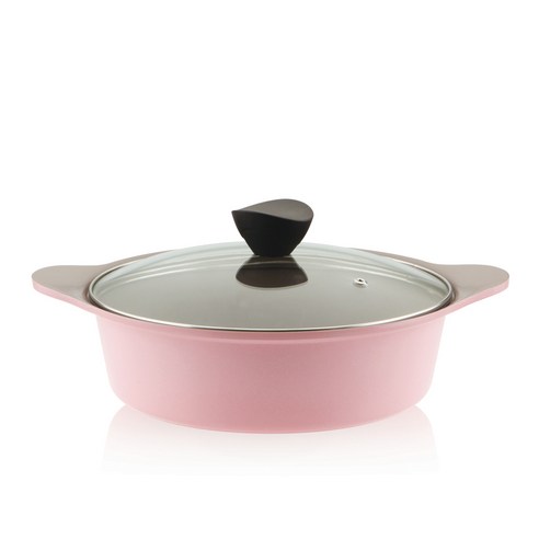 키친웰 벨로스 세라믹코팅냄비 전골, 24cm, 핑크, 1개
