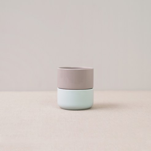 보울보울 국산 레트로라인 물빠짐 수저통-S, 애쉬그레이 + 스카이블루, 1개