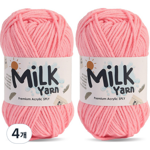 니뜨 밀크얀 뜨개실 50g, 85핑크