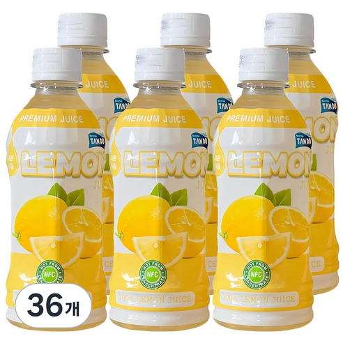 탄도 NFC 레몬 주스 100%, 350ml, 36개