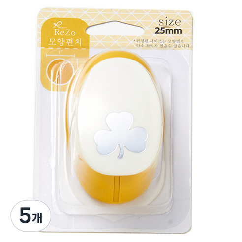 포코스 모양펀치 R-25, 세잎클로버, 5개