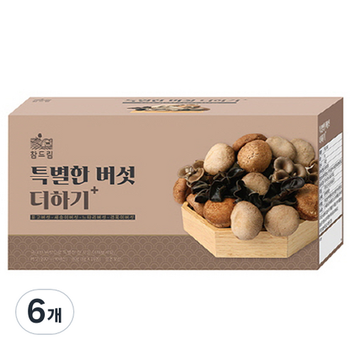 참드림 건표고버섯 특별한 버섯 더하기, 60g, 6개