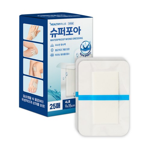 밴드골드 헬씨플러스 슈퍼포아 아쿠아 방수밴드, 1개, 25개입