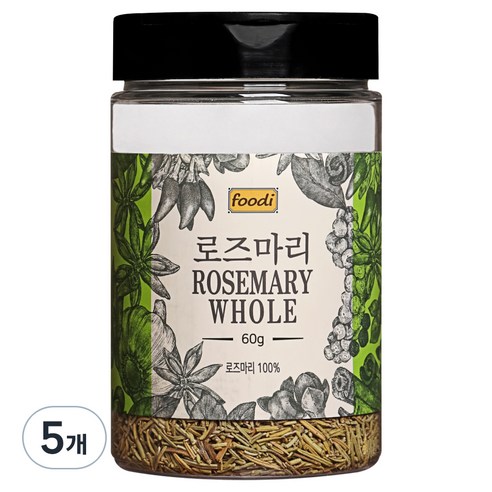 foodi 로즈마리, 60g, 5개