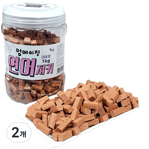 멍메이징 강아지 소프트 간식, 연어, 1kg, 2개