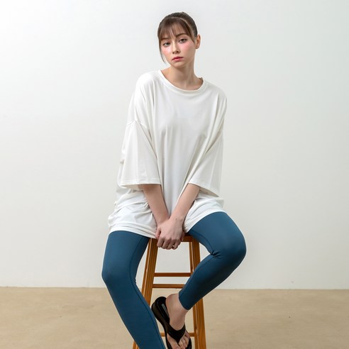 벤디스 여성용 라이나 오버핏 롱 반팔 래쉬가드 상의 CT009
