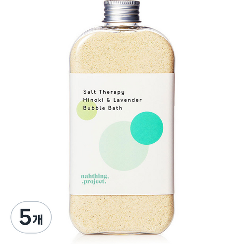 나띵프로젝트 오감목욕 버블 입욕제 그린 라벤더향, 230g, 5개