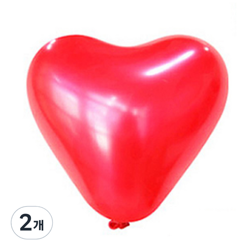 파티쇼 하트모양 풍선 펄 15cm 100p, 레드, 2개