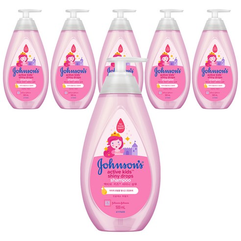 존슨즈베이비 엑티브 키즈 샤이니 샴푸, 6개, 500ml